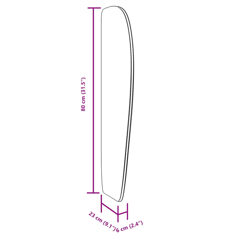 Hoofdbord oor Bruin 80 x 23 x 6 cm PVC