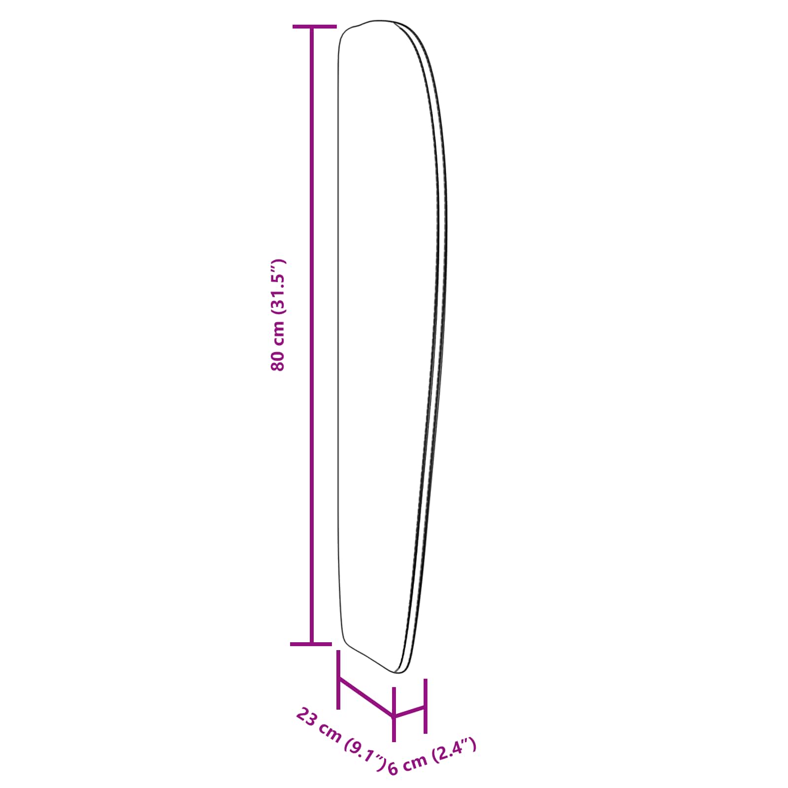 Hoofdbord oor Dim Grijs 80 x 23 x 6 cm Fluweel