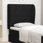 Headboard Ear Black 80 x 23 x 6 cm Velvet