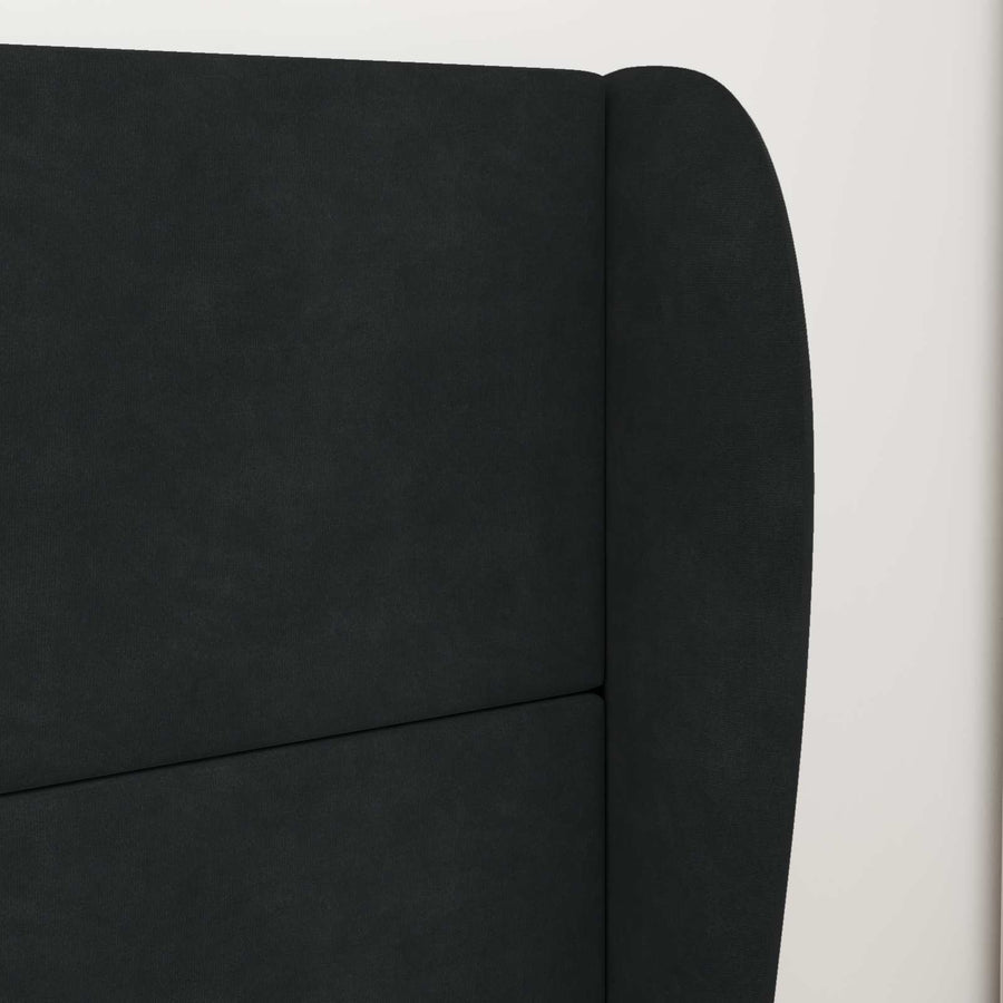 Hoofdbord oor Zwart 80 x 23 x 6 cm Fluweel