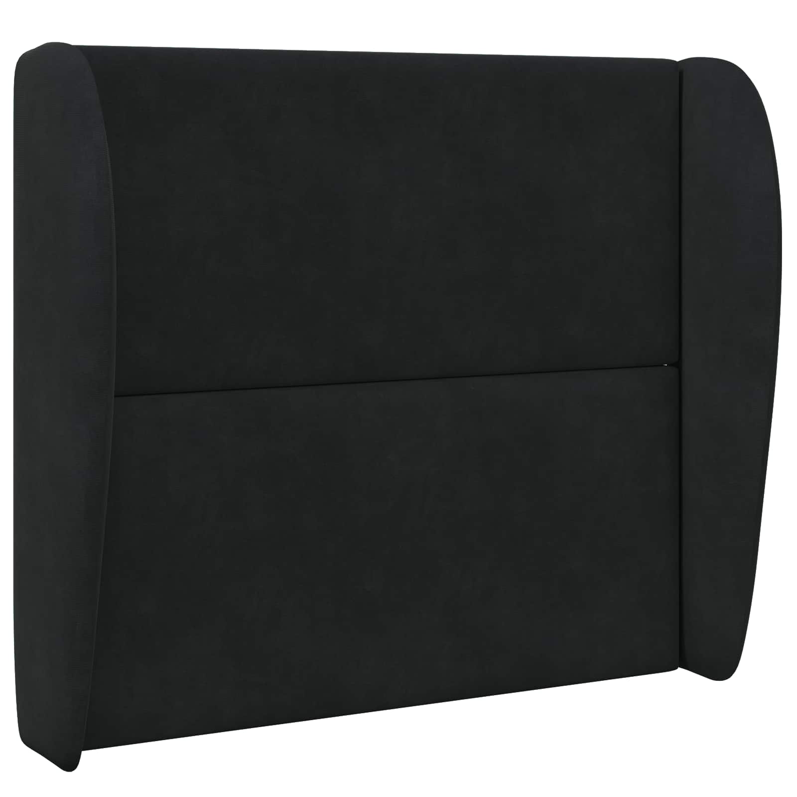 Hoofdbord oor Zwart 80 x 23 x 6 cm Fluweel