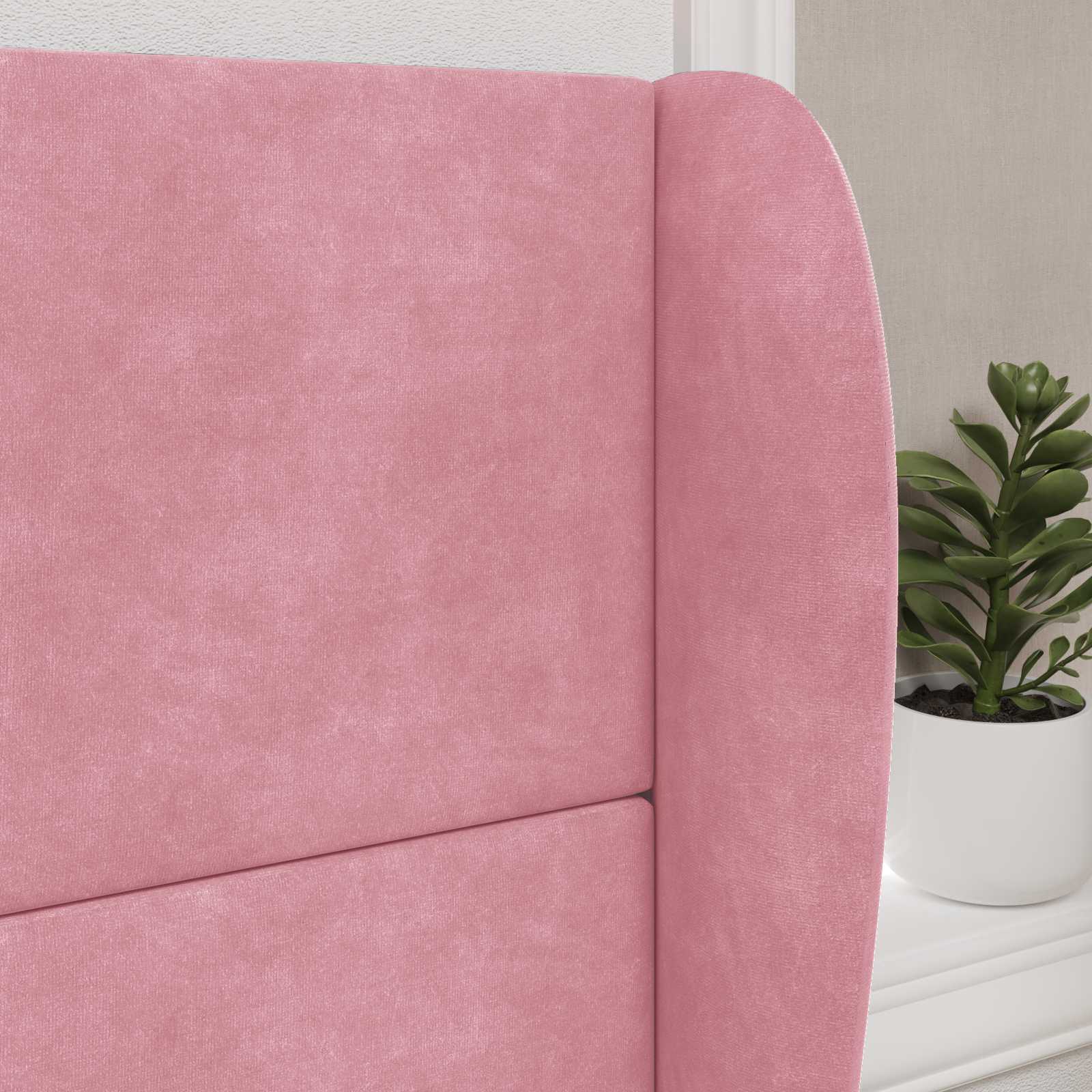 Hoofdbord oor Roze 80 x 23 x 6 cm Fluweel