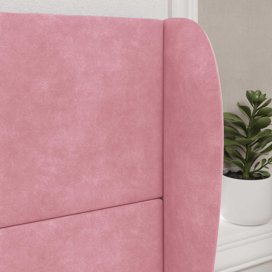 Hoofdbord oor Roze 80 x 23 x 6 cm Fluweel