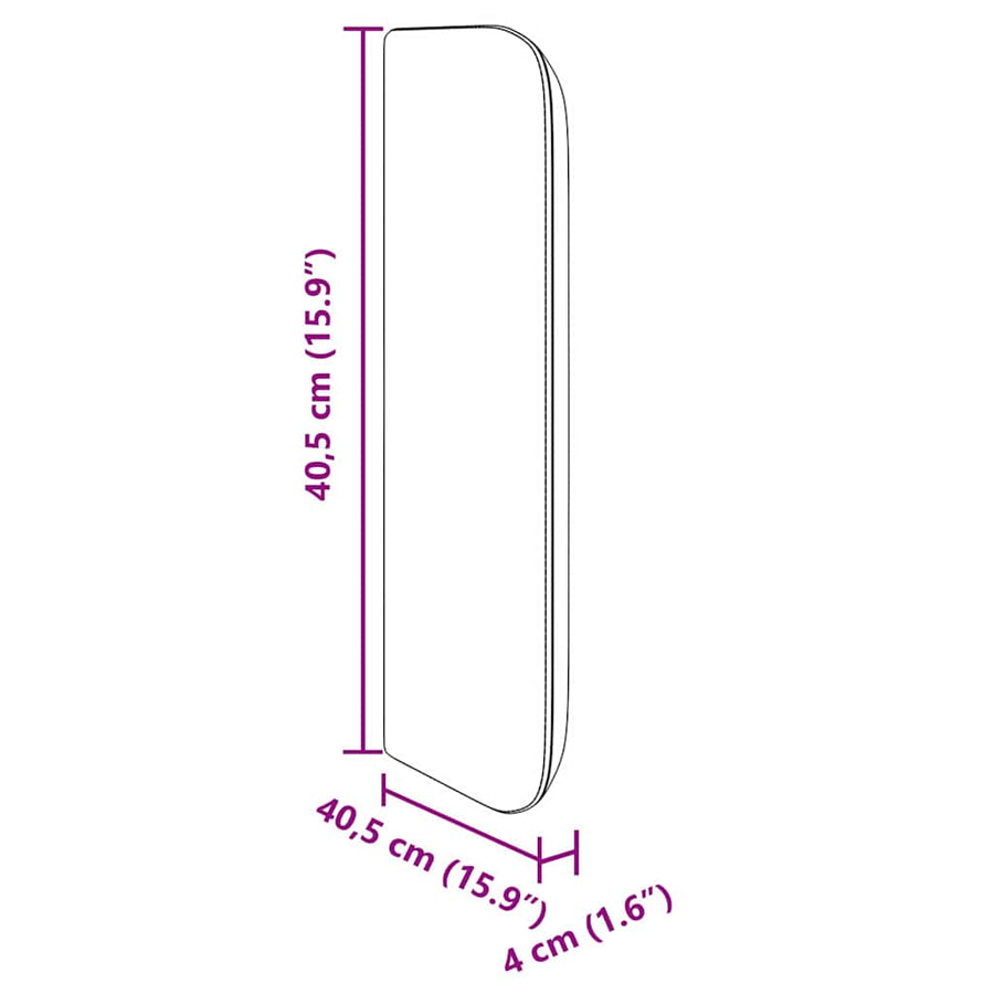 Hoofdbord oor Crème 40,5 x 40,5 x 4 cm PVC