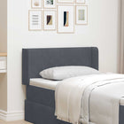Headboard Ear Grey 40.5 x 40.5 x 4 cm Velvet
