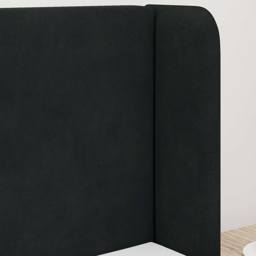 Hoofdbord oor Zwart 40,5 x 40,5 x 4 cm Fluweel