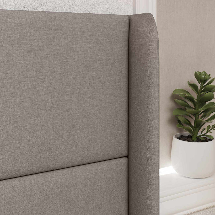 Hoofdbord oor Taupe 80 x 16 x 4 cm Stof