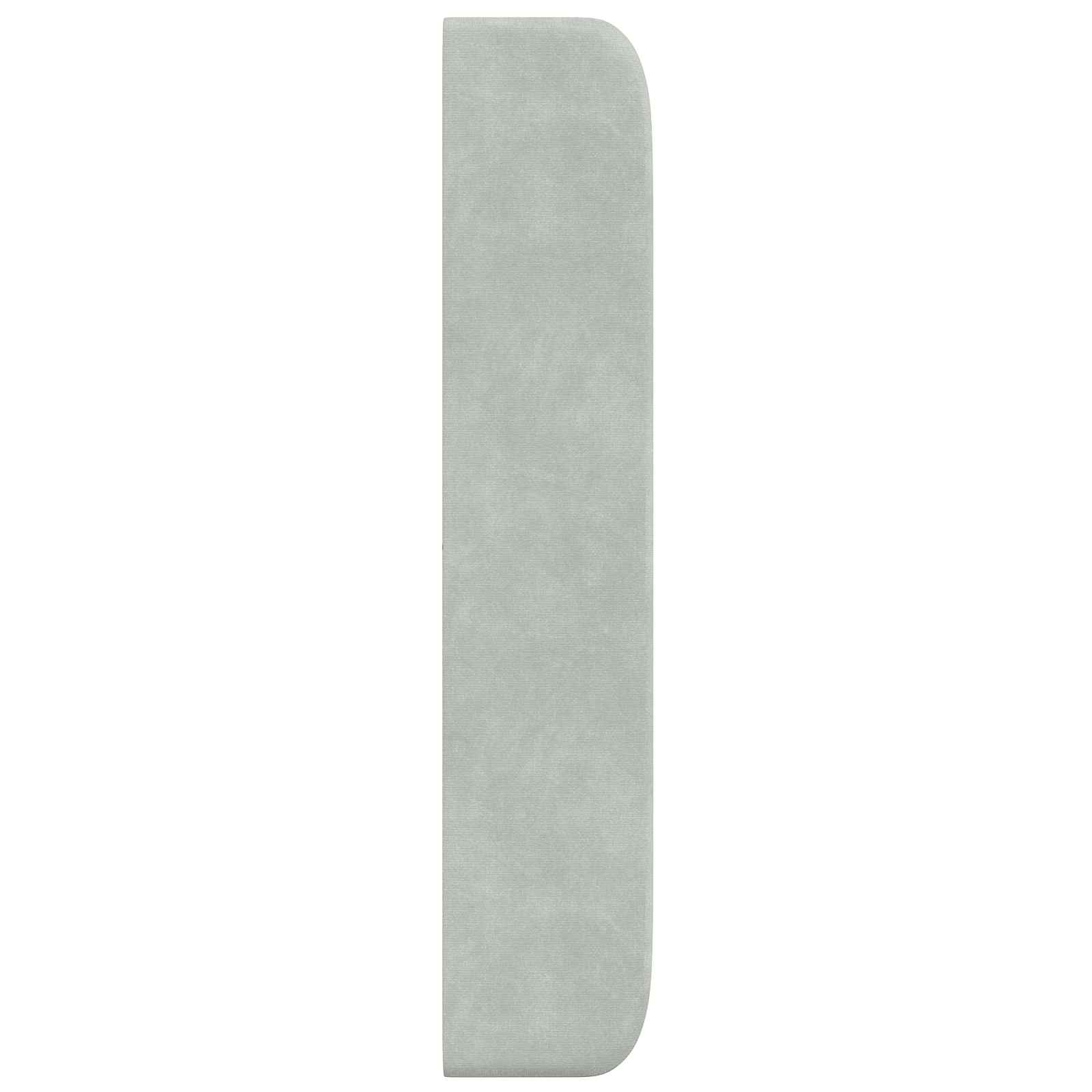 Hoofdbord oor Lichtgrijs 80 x 16 x 4 cm Fluweel