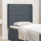 Headboard ear Grey 80 x 16 x 4 cm Velvet