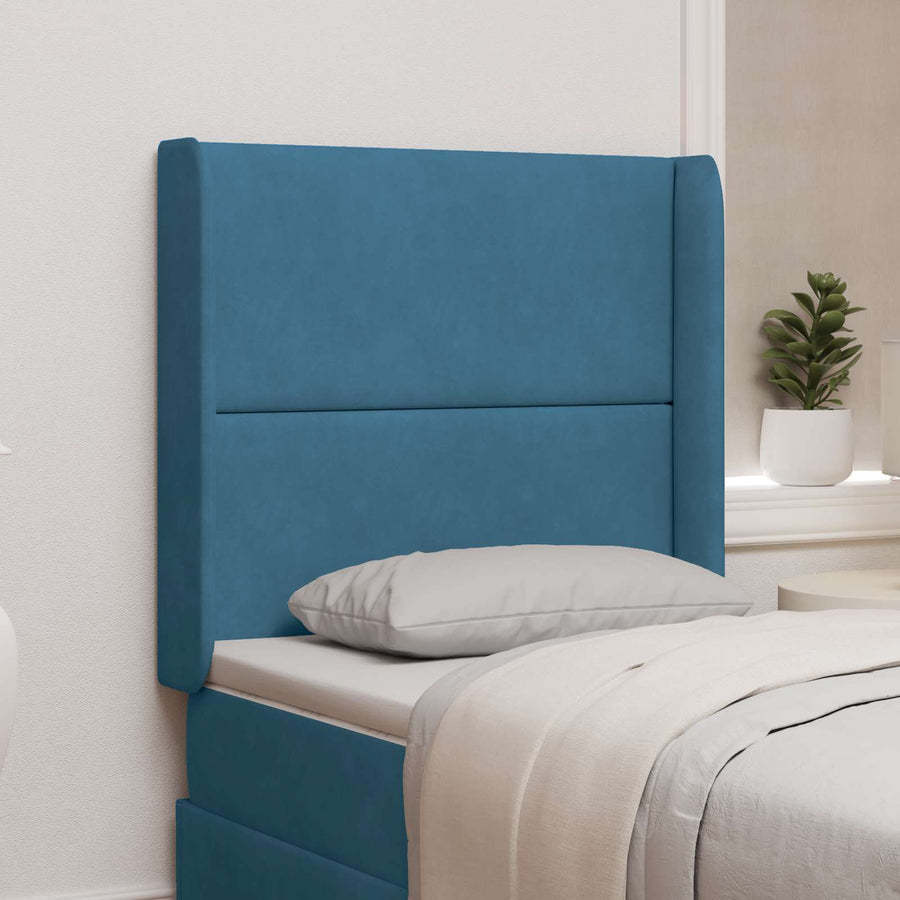 Hoofdbord oor Blauw 80 x 16 x 4 cm Fluweel