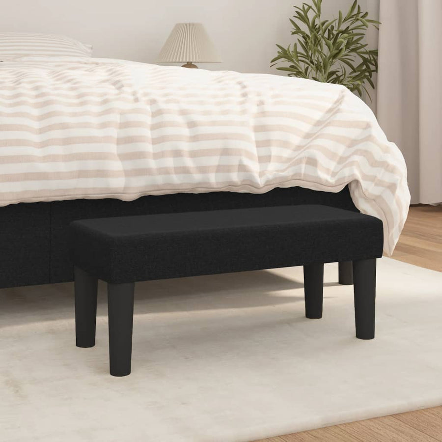 Bankje 70X30X30 Cm Stof Zwart