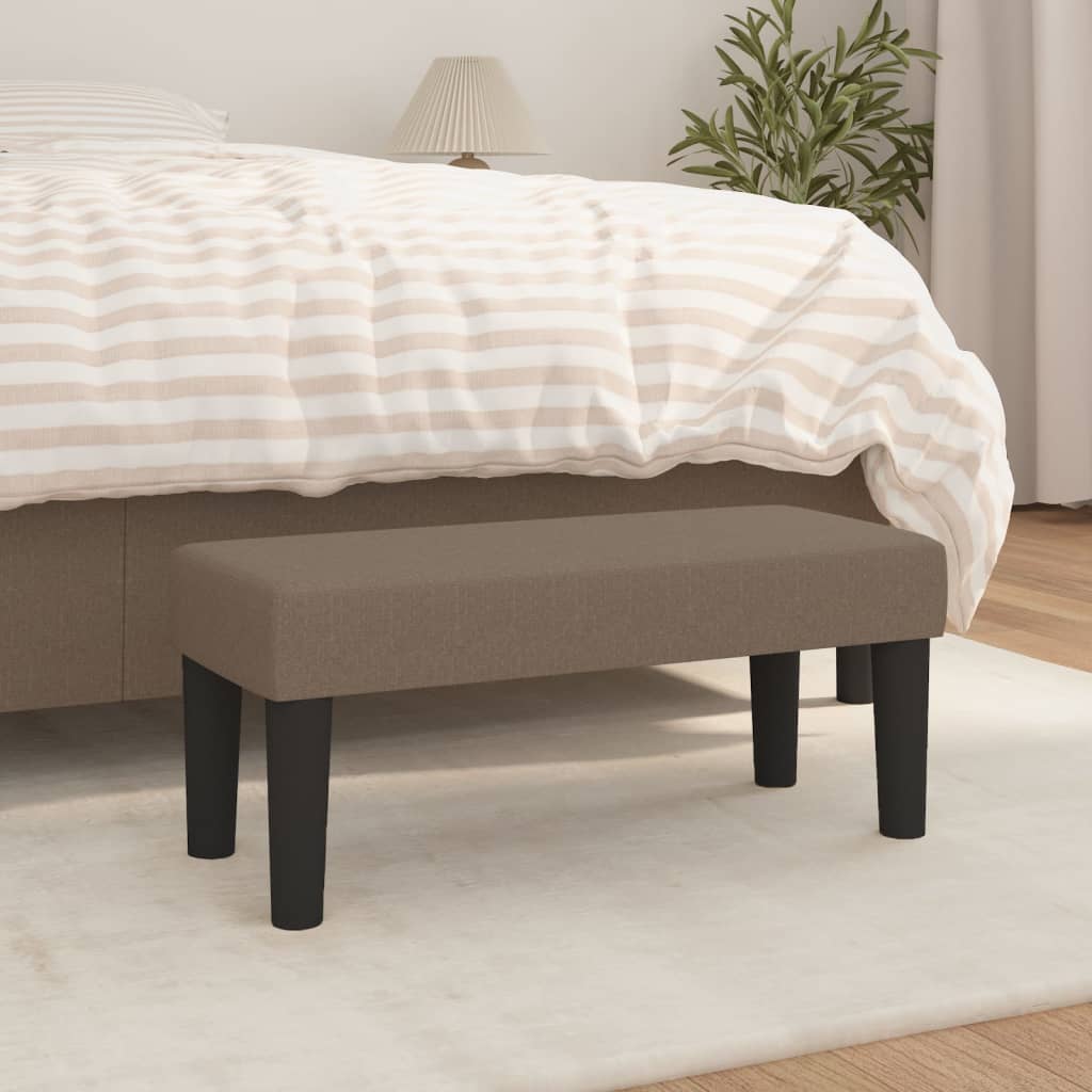 Bankje Stof 70 x 30 x 30 cm Taupe