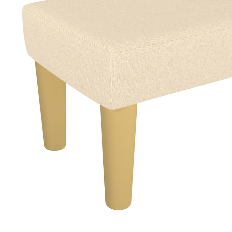 Bankje Stof Kleurig 70 x 30 x 30 cm crème