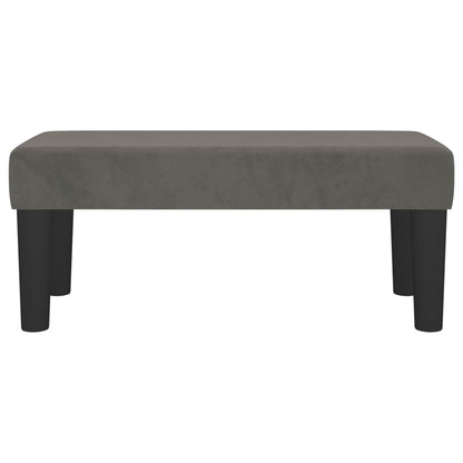 Bankje 70X30X30 Cm Fluweel Donkergrijs