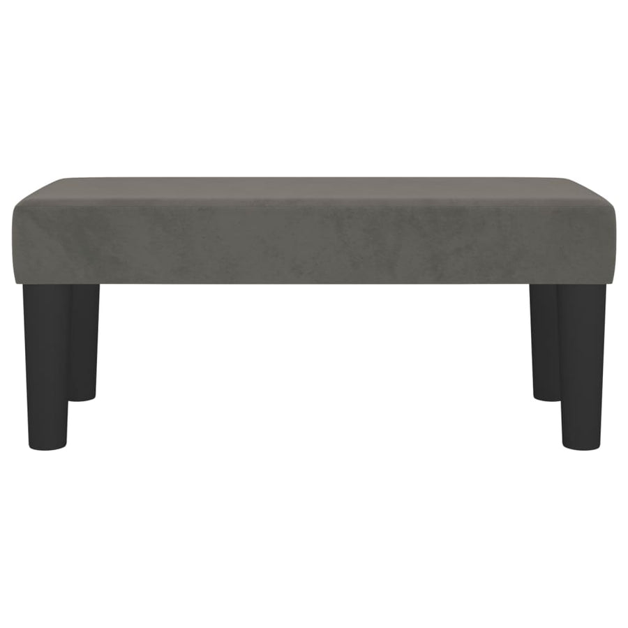Bankje 70X30X30 Cm Fluweel Donkergrijs