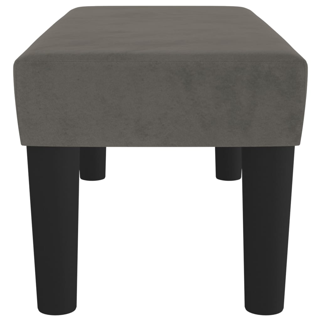 Bankje 70X30X30 Cm Fluweel Donkergrijs