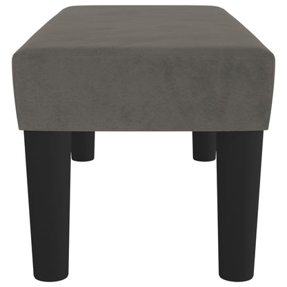 Bankje 70X30X30 Cm Fluweel Donkergrijs