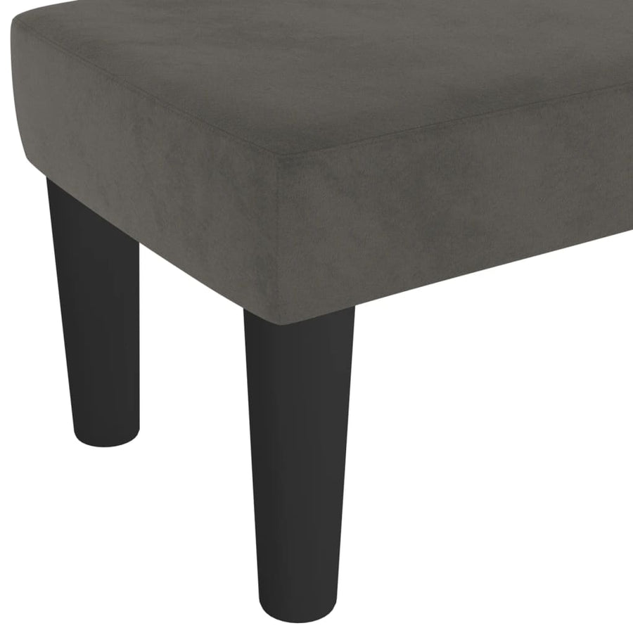 Bankje 70X30X30 Cm Fluweel Donkergrijs