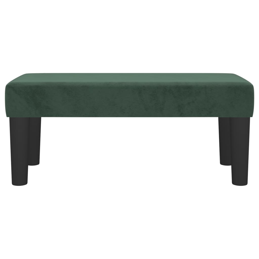 Bankje 70X30X30 Cm Fluweel Donkergroen 70 x 30 x 30 cm