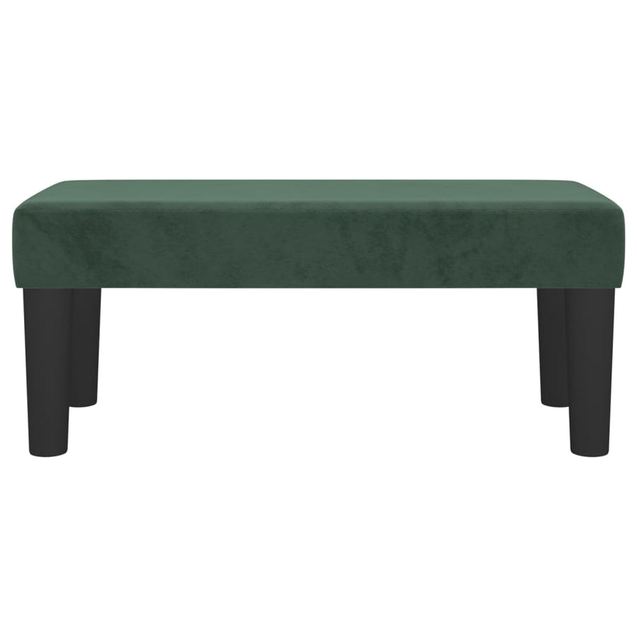 Bankje 70X30X30 Cm Fluweel Donkergroen 70 x 30 x 30 cm