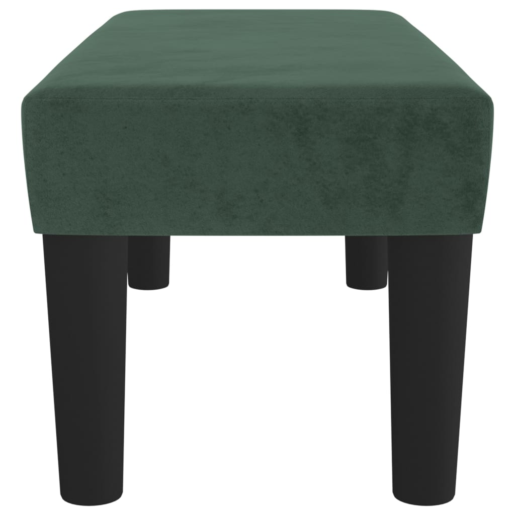 Bankje 70X30X30 Cm Fluweel Donkergroen 70 x 30 x 30 cm
