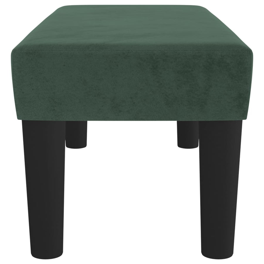 Bankje 70X30X30 Cm Fluweel Donkergroen 70 x 30 x 30 cm