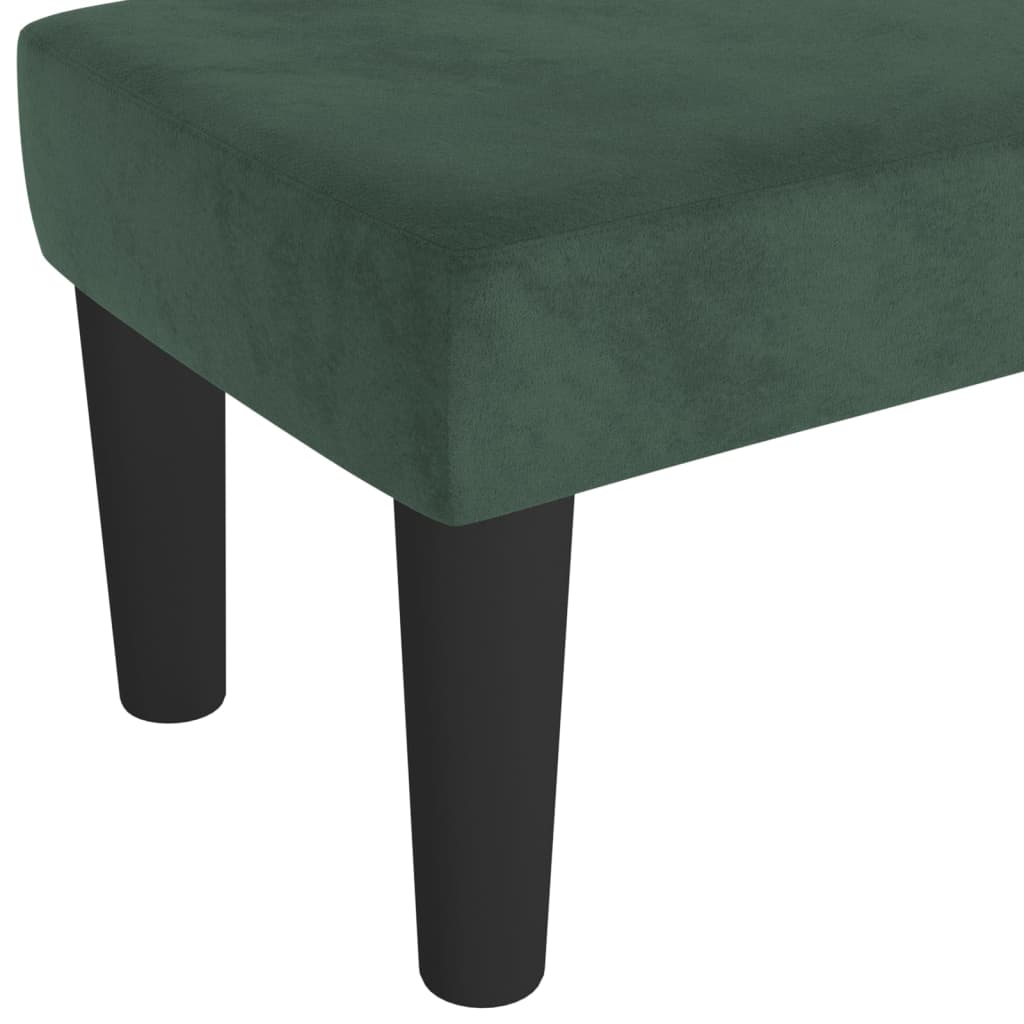 Bankje 70X30X30 Cm Fluweel Donkergroen 70 x 30 x 30 cm