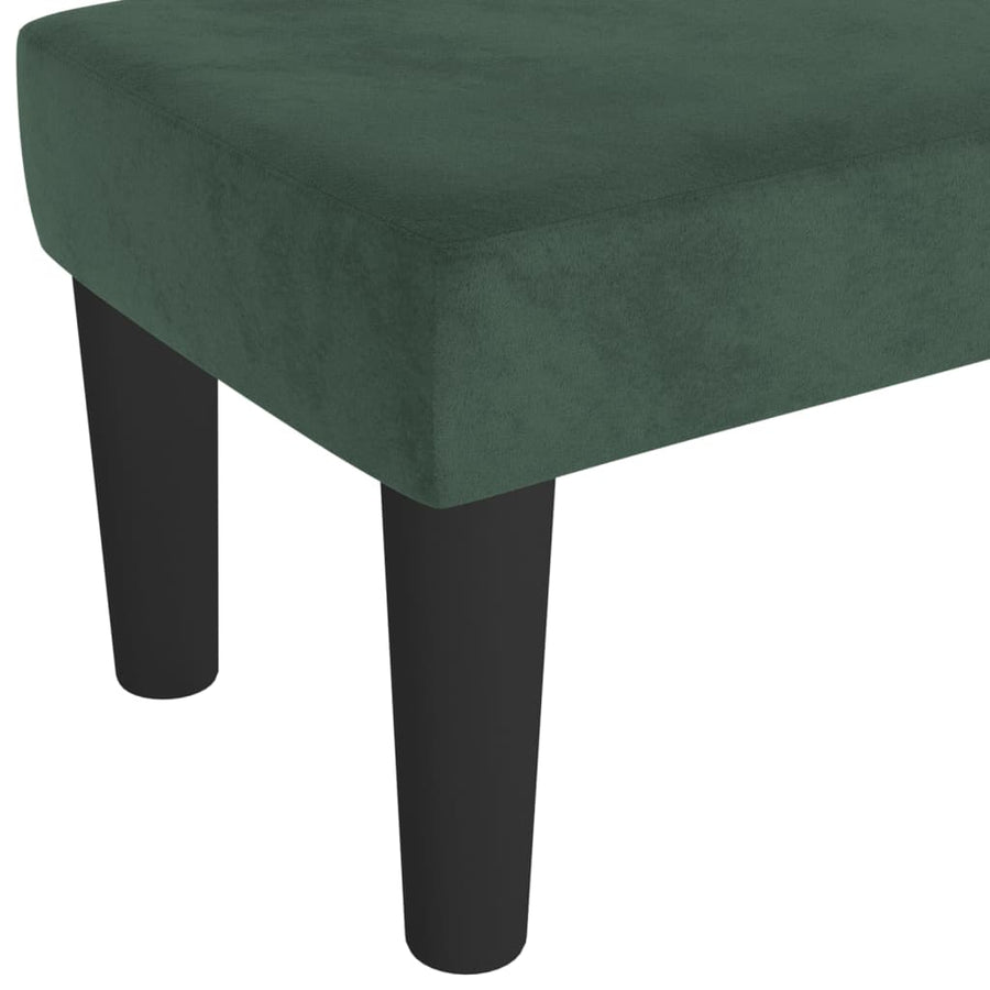 Bankje 70X30X30 Cm Fluweel Donkergroen 70 x 30 x 30 cm