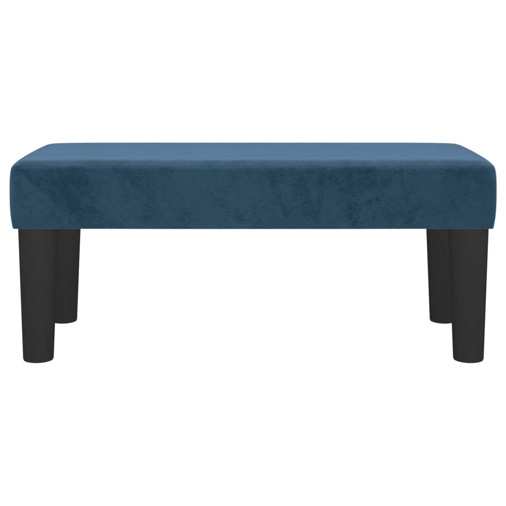 Bankje 70X30X30 Cm Fluweel Donkerblauw 70 x 30 x 30 cm