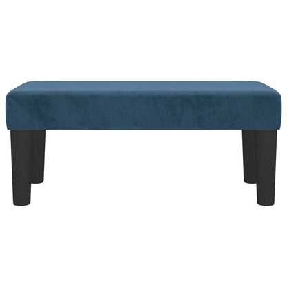 Bankje 70X30X30 Cm Fluweel Donkerblauw 70 x 30 x 30 cm
