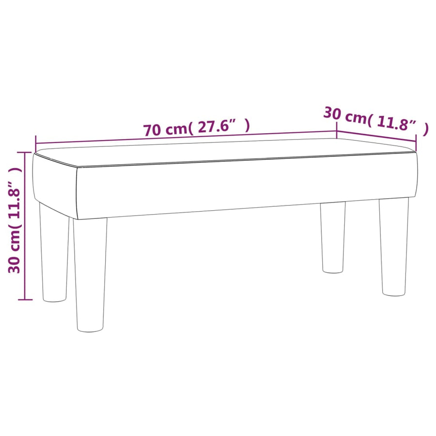 Bankje 70X30X30 Cm Fluweel Roze