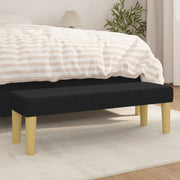 Bankje 100x30x30 cm zwart stof