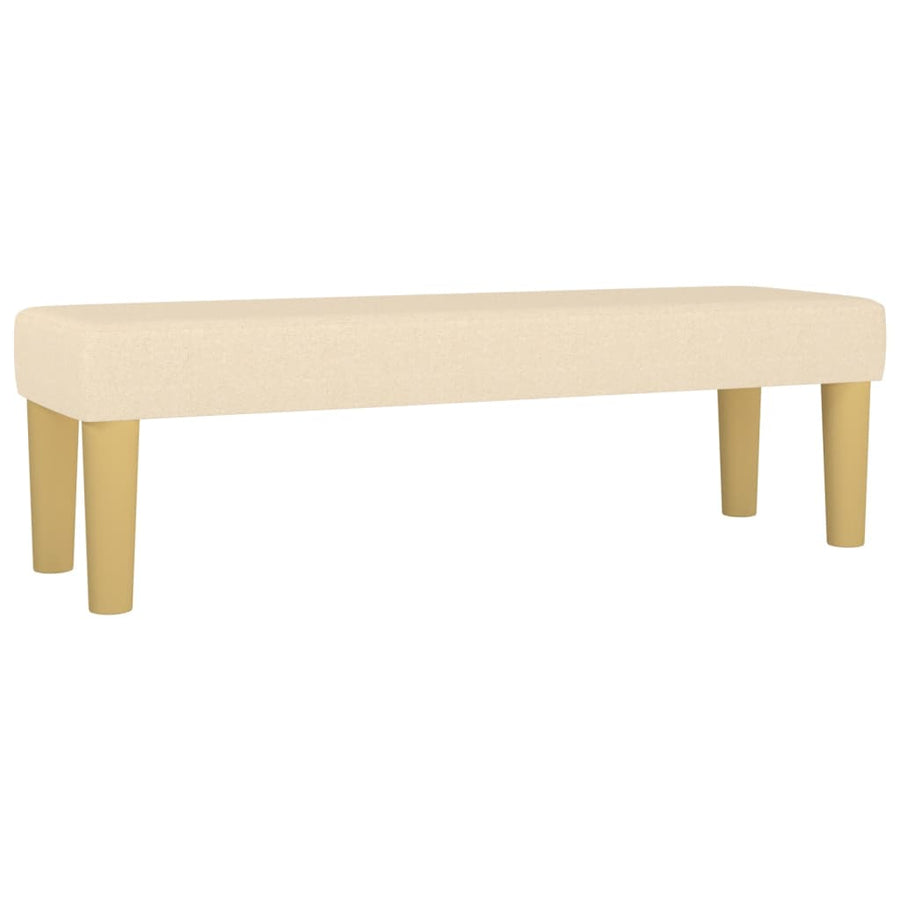 Bankje 100X30X30 Cm Stof Crèmekleurig 100 x 30 x 30 cm