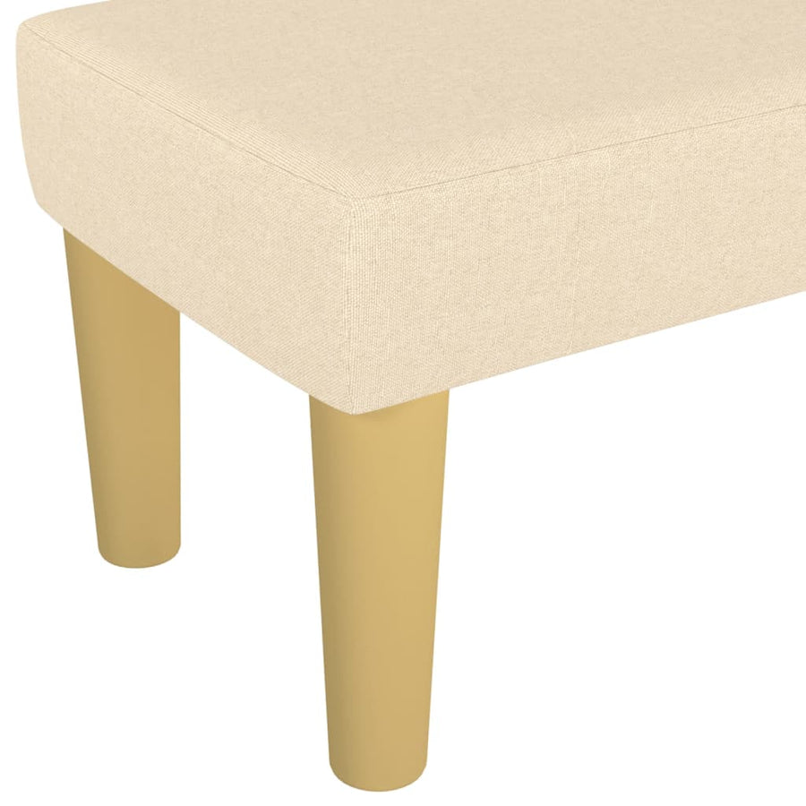 Bankje 100X30X30 Cm Stof Crèmekleurig 100 x 30 x 30 cm