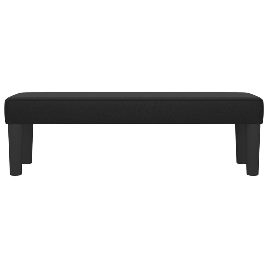 Bankje 100X30X30 Cm Kunstleer Zwart 100 x 30 x 30 cm