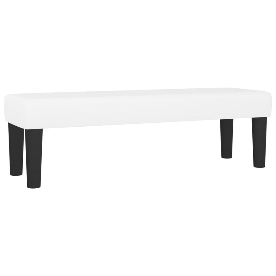 Bankje 100X30X30 Cm Kunstleer Wit 100 x 30 x 30 cm