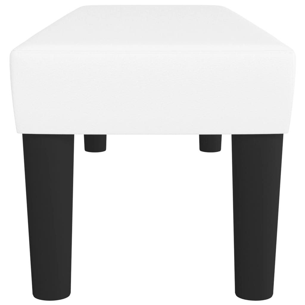 Bankje 100X30X30 Cm Kunstleer Wit 100 x 30 x 30 cm