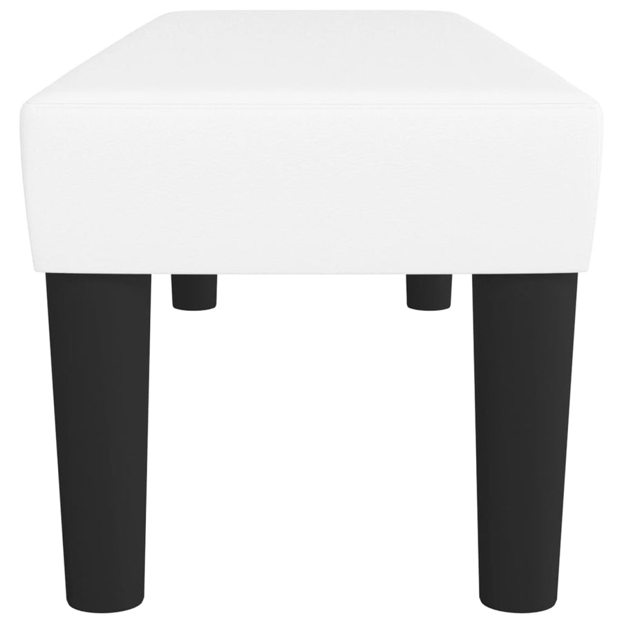Bankje 100X30X30 Cm Kunstleer Wit 100 x 30 x 30 cm