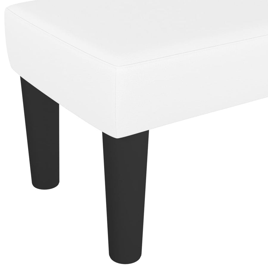 Bankje 100X30X30 Cm Kunstleer Wit 100 x 30 x 30 cm