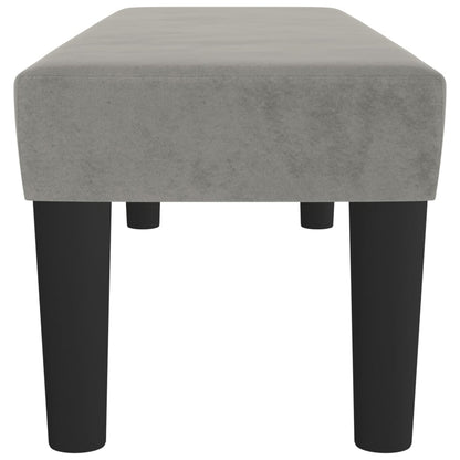 Bankje 100X30X30 Cm Fluweel Lichtgrijs