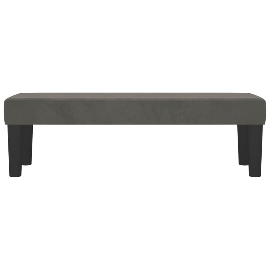 Bankje 100X30X30 Cm Fluweel Donkergrijs