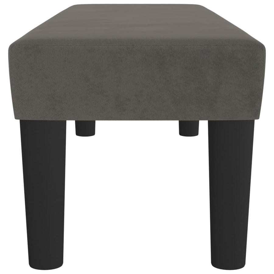 Bankje 100X30X30 Cm Fluweel Donkergrijs