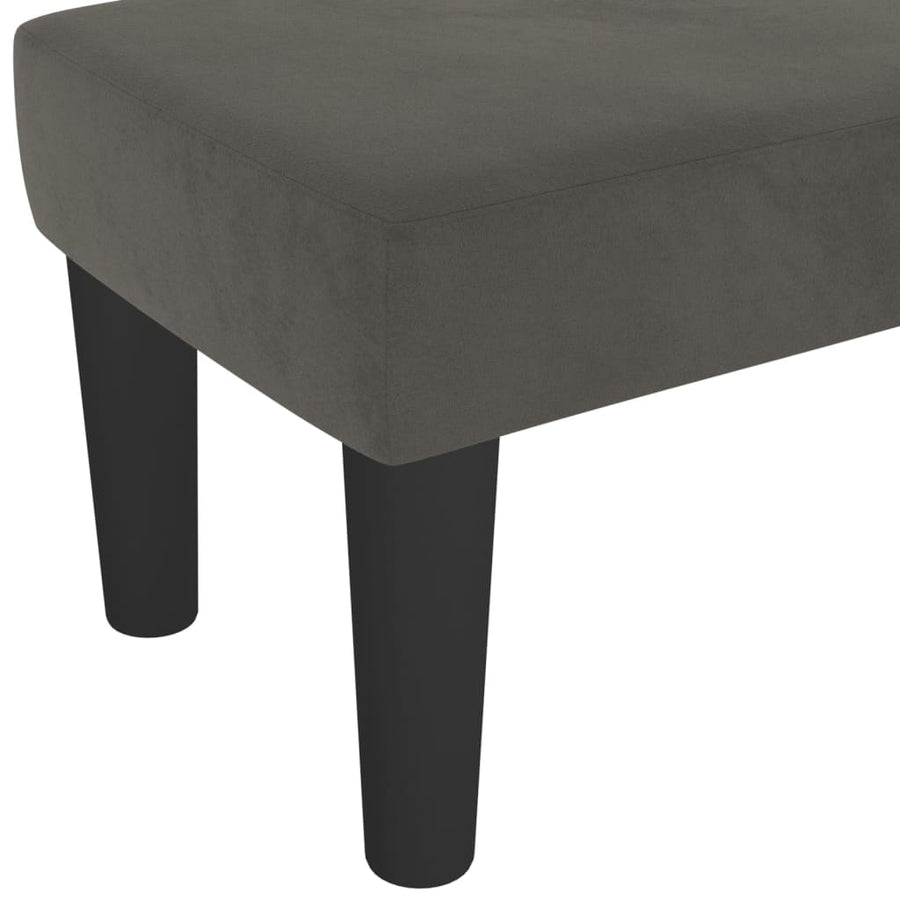 Bankje 100X30X30 Cm Fluweel Donkergrijs