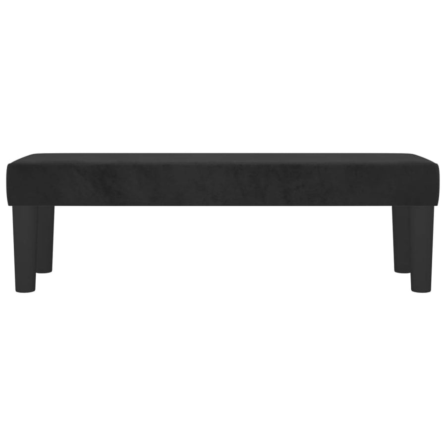 Bankje Fluweel 100 x 30 x 30 cm Zwart