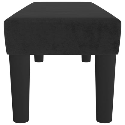 Bankje Fluweel 100 x 30 x 30 cm Zwart
