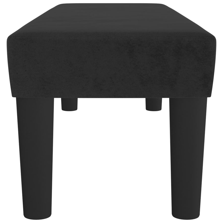 Bankje Fluweel 100 x 30 x 30 cm Zwart