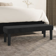 Bankje 100x30x30 cm zwart fluweel