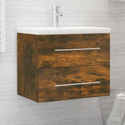 Wastafelkast 60x38.5x48 cm bewerkt hout gerookt eiken