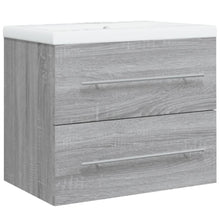 Wastafelkast Met Ingebouwde Wasbak Bewerkt Hout Grijs Sonoma 60 x 38.5 x 48 cm zonder kraan