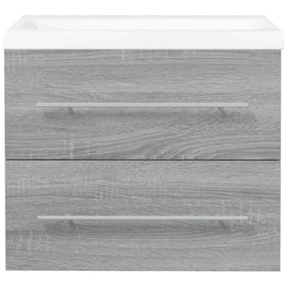 Wastafelkast Met Ingebouwde Wasbak Bewerkt Hout Grijs Sonoma 60 x 38.5 x 48 cm zonder kraan